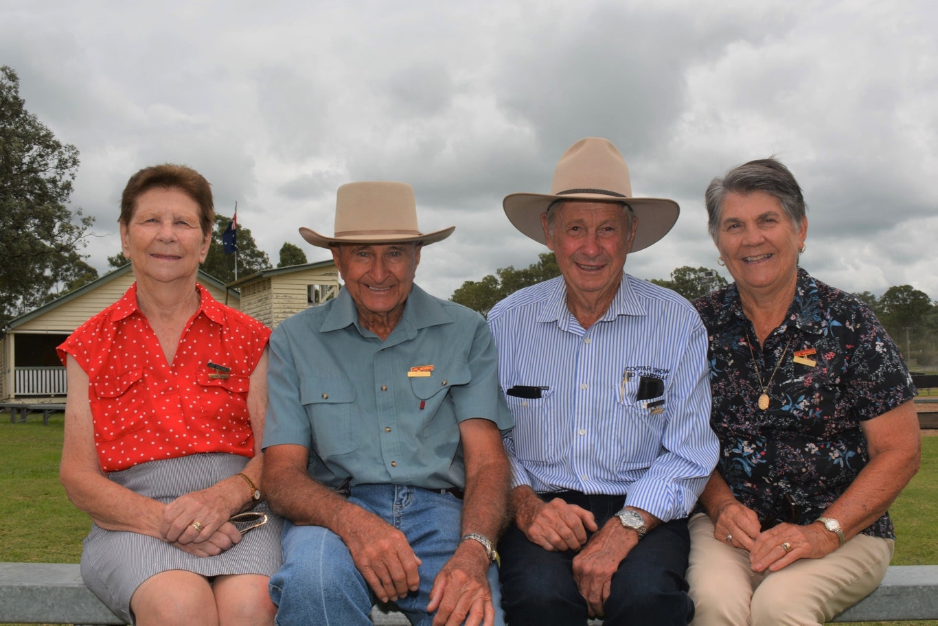 Cooyar Show life members, Lorraine and Collin Kiem with Neville and Heather McNalty enjoying all the sights at the 71st annual Cooyar Show. Picture: Kate McCormack
