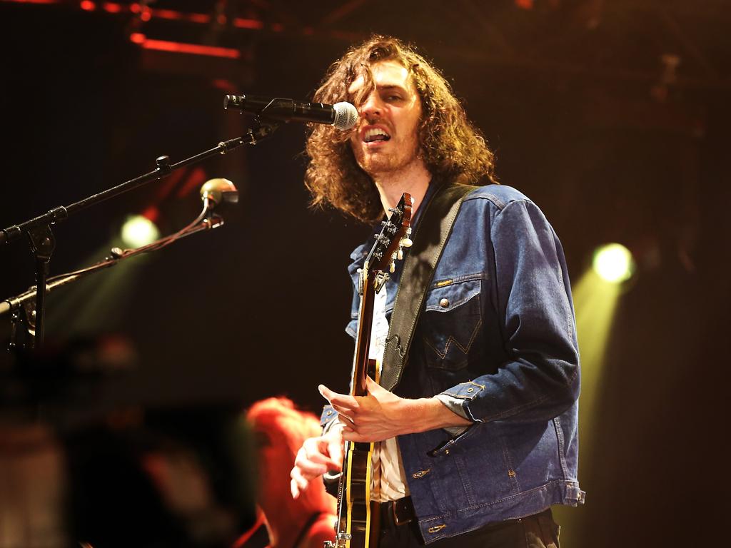 Hozier, known for his hits Take Me To Church and Too Sweet, seen here performing at Bluesfest in 2019. Picture: Jane Dempster/The Australian