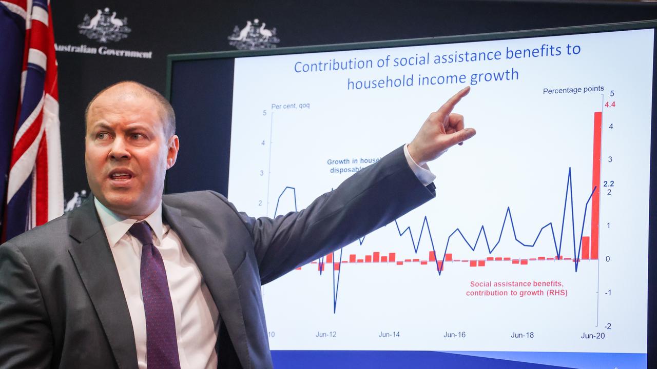 Treasurer Josh Frydenberg confirmed the country's first recession since 1990-1991 recently. Picture: David Gray/Getty Images