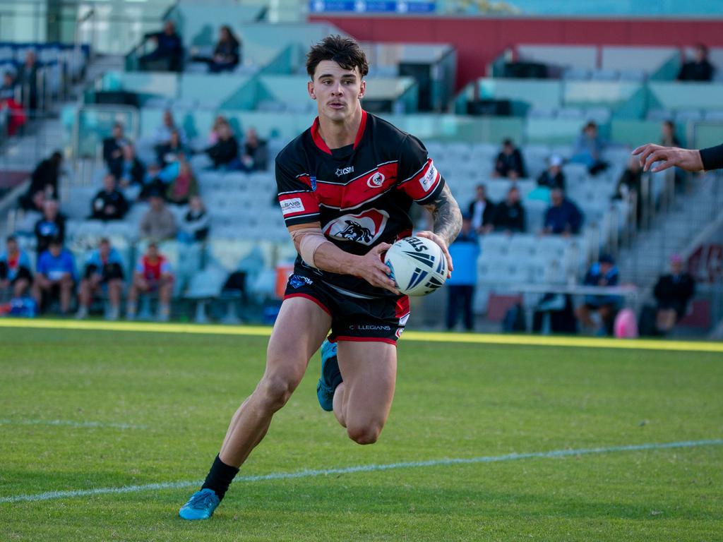 Callum Gromek scored the matchwinning try for Collegians. Picture: Thomas Lisson