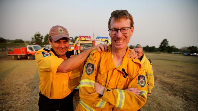 Firefighter Ryan Channells and Deputy Captain Jamie Murphy. Picture: Nathan Edwards