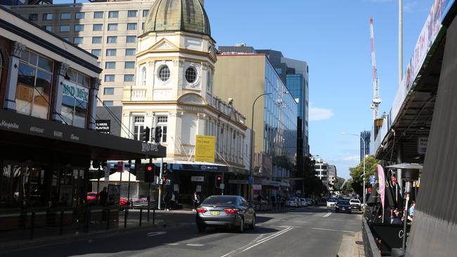 Phillip St in Parramatta is set for a major facelift which will aim to cool the streets in the extreme summer heat. Photo: Robert Pozo