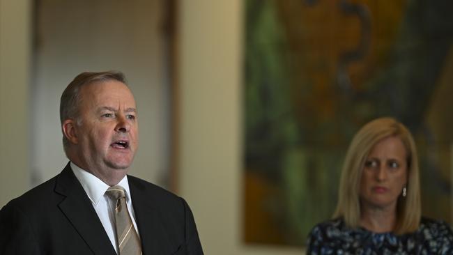 Anthony Albanese says Labor will move amendments on the wage subsidy scheme. Picture: AAP.