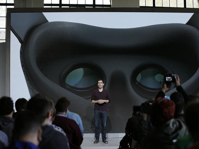 Clay Bavor, Google vice president of virtual reality, talks about the Daydream View virtual reality headset. Picture: AP Photo/Eric Risberg