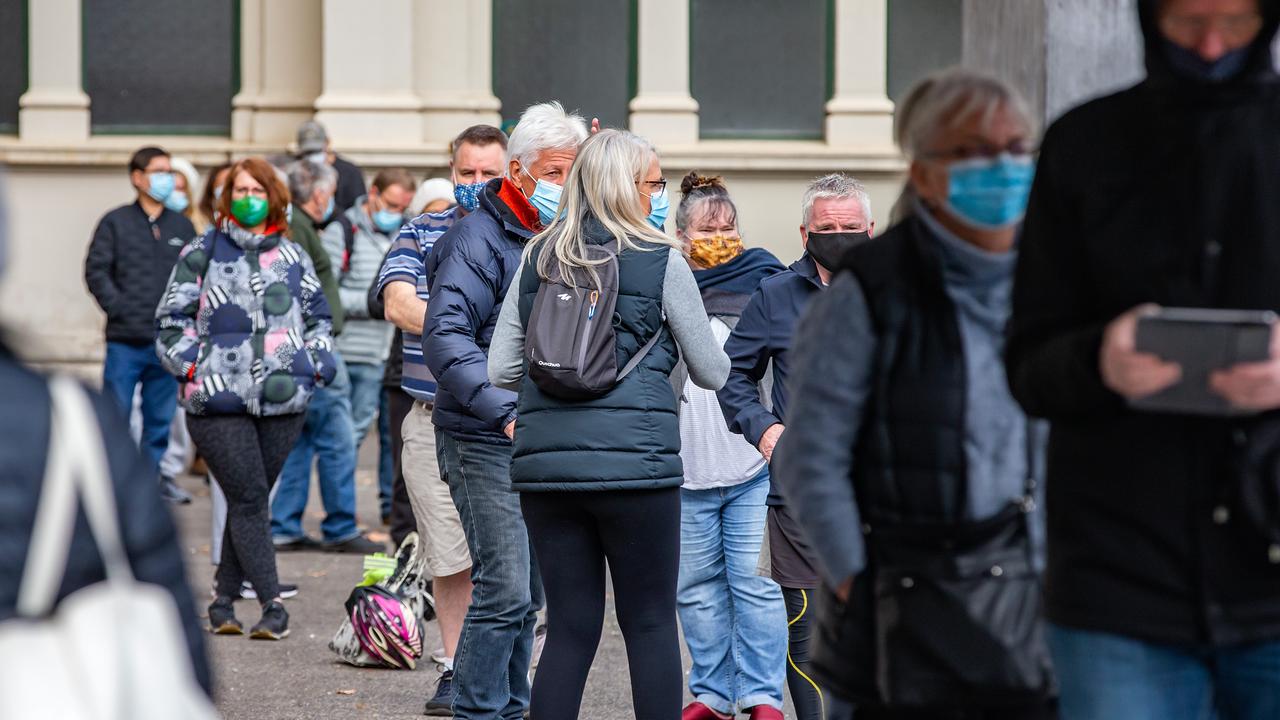 Wait times are blowing out at vaccination clinics. Picture: NCA NewsWire / Sarah Matray