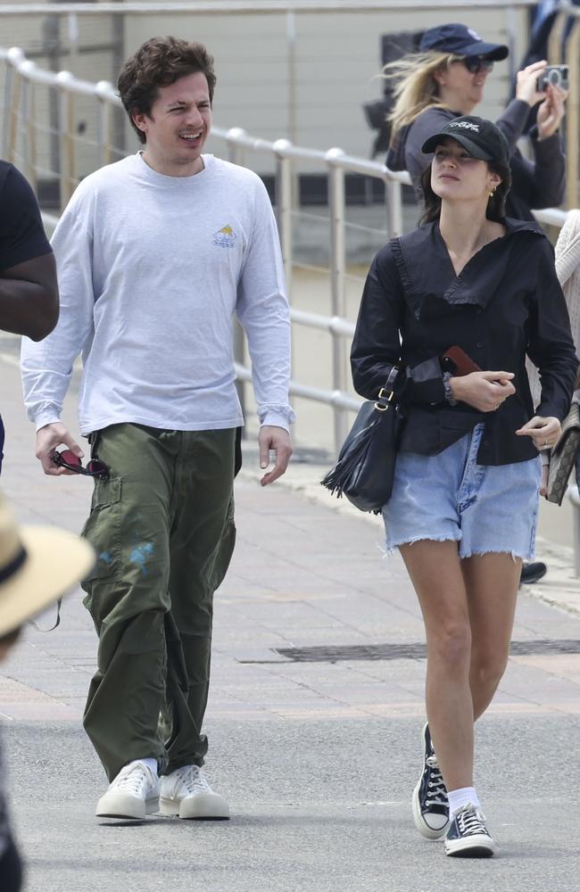 He is prancing around Sydney. Pictured here with fiancee Brooke Sansone. Picture: Media Mode