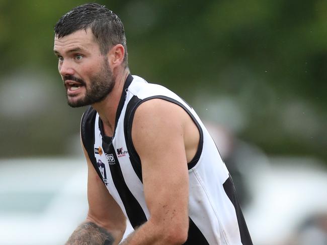 Gippsland League, Round 1, Maffra V Sale, at Maffra, Jack Johnstone, 24, coach, Sale Magpies,   Picture Yuri Kouzmin