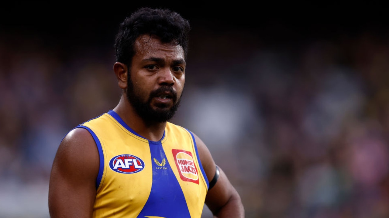 MELBOURNE, AUSTRALIA - JULY 03: Willie Rioli of the Eagles looks on during the round 16 AFL match between the Richmond Tigers and the West Coast Eagles at Melbourne Cricket Ground on July 03, 2022 in Melbourne, Australia. (Photo by Darrian Traynor/Getty Images)