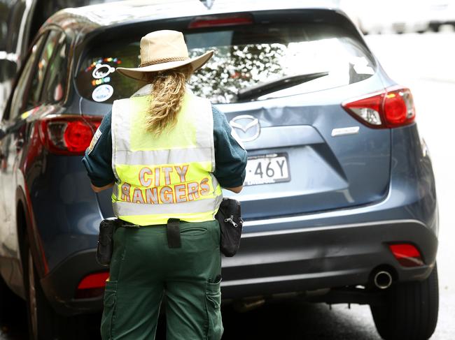 Sydney of City Council is among the 118 not to slashing parking fines, arguing it would encourage more illegal parking. Picture: John Appleyard