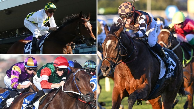 Annabel Neasham's stable stars (clockwise from top left) Sunshine In Paris, Fawkner Park and Amelia's Jewel.