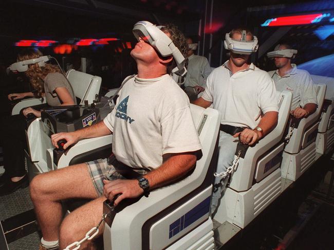 A virtual reality ride at Sega World, Darling Harbour.