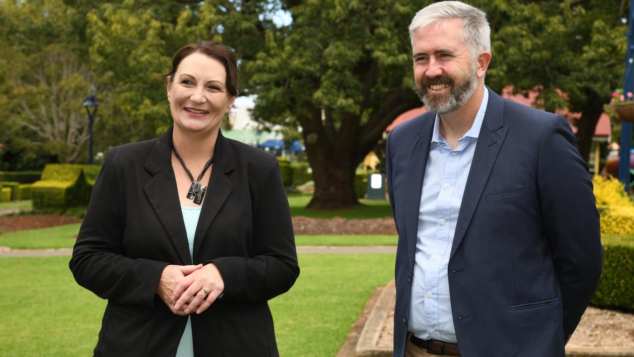 SENATOR SUPPORT: Labor's candidate for Groom Gen Allpass was joined by Queensland Labor Senator Anthony Chisholm during the 2022 federal election.