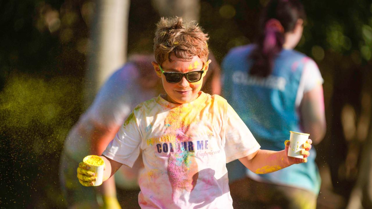 Photos from Cherryandjun Photography of the 2023 Gladstone Colour Me Capricorn fun run for the RACQ CapRescue.