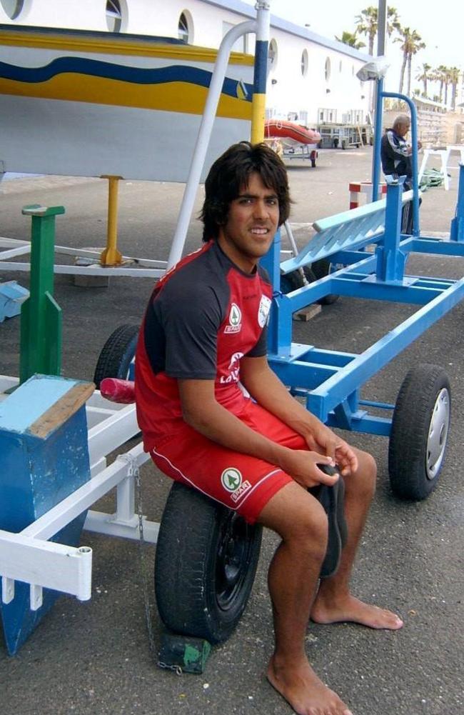 Mr Jimenez later met with the man he saved, weeks after the incident. Picture: Supplied