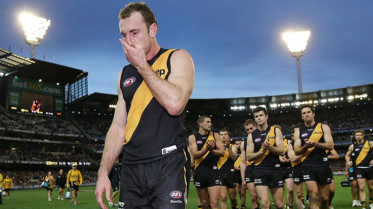 Former Richmond footballer Shane Tuck has been diagnosed with severe CTE.