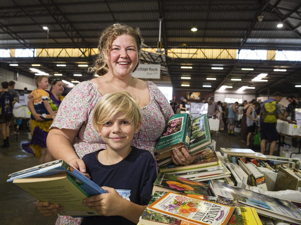 Sarah and Cohen Young at The Chronicle Lifeline Bookfest at Toowoomba Showgrounds, Saturday, March 2, 2024. Picture: Kevin Farmer