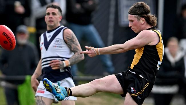 Lachlan Wilson in action during last year’s NFNL Division 1 grand final. Picture: Andy Brownbill