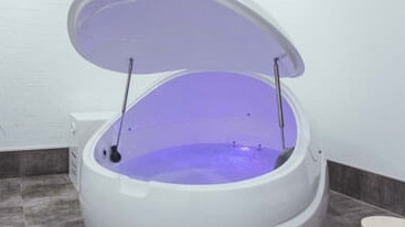 A sensory deprivation isolation tank at Elevation Floatation.