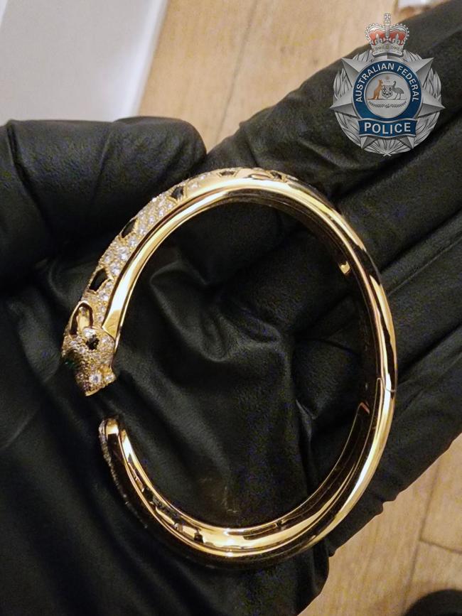 Jewellery was seized as part of the investigation.