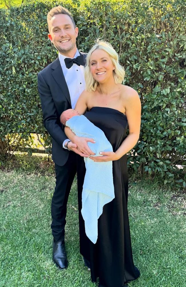 Hugo and Amber welcomed son Teddy in March. Picture: Instagram