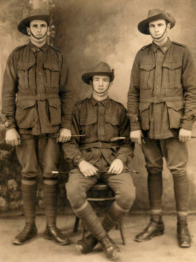 Vic Lisson, with his great mates George and Herbert Eppingstall.