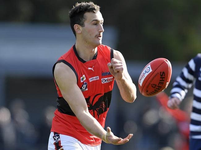 RomseyÃs Jack Jedwab during the RDFL football match between Macedon and Romsey in Macedon, Saturday, June 26, 2021. Picture: Andy Brownbill