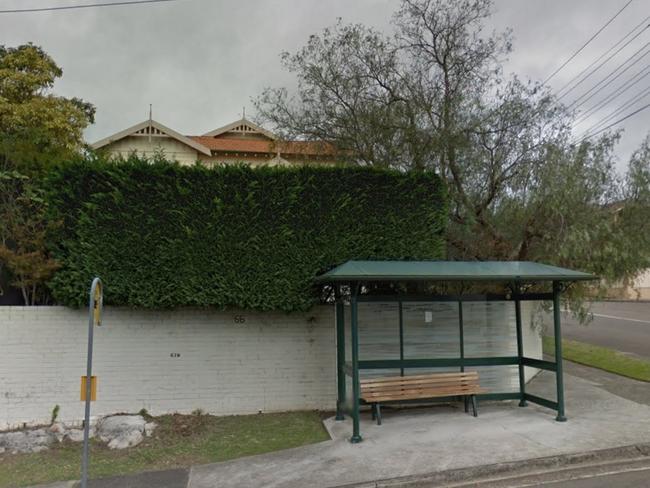 What the hedge in Wyong Rd, Mosman used to look like before the installation of the new bus shelter. Picture: Google Street View