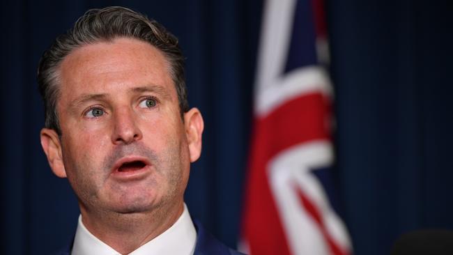 Greg Warren speaks to the media at Parliament House in Sydney. Picture: NCA NewsWire/Joel Carrett