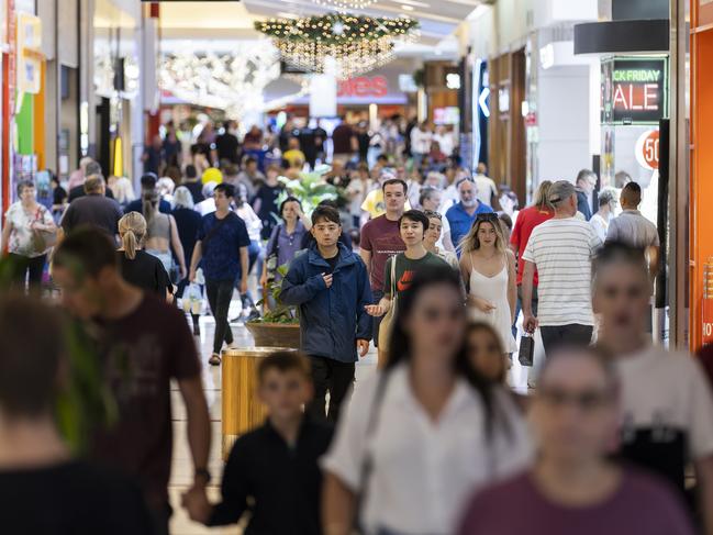 Westfield Chermside was packed with shoppers during the Black Friday sales.