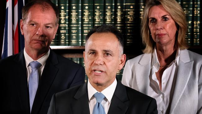 Victorian Liberal leader John Pesutto at a press conference discussing the Moira Deeming Liberal meeting suspension decision. Picture: NCA NewsWire/Luis Ascui