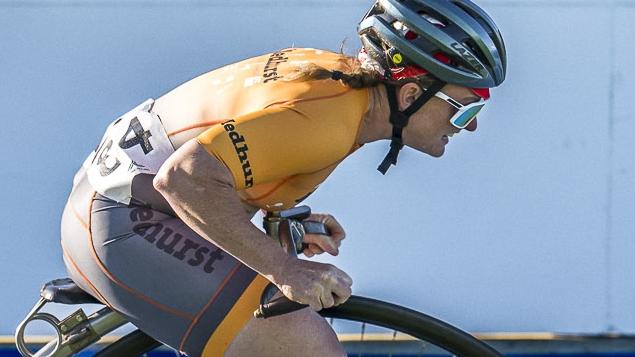 TAS Carnivals Burnie- Penny Farthing World Record 100m Individual Time Trial Lizanne Wilmot. Picture: Caroline TanNO PHOTO SALES