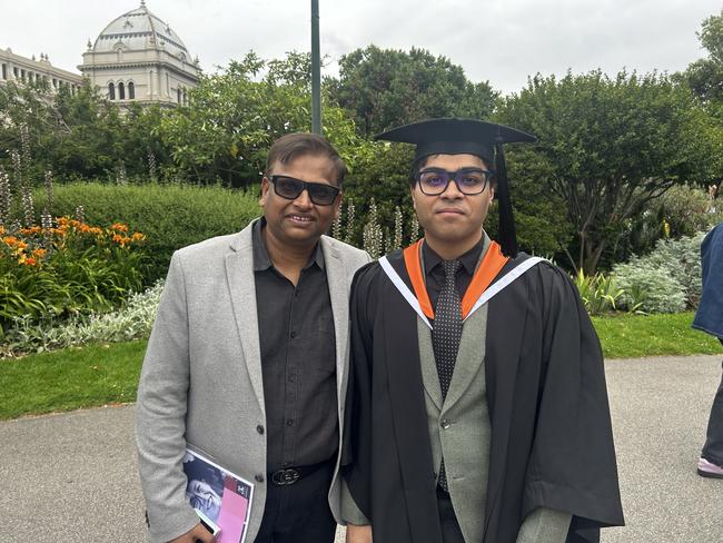 Divyansh Agarwal graduates with a Bachelor of Design at the University of Melbourne's Faculty of Architecture, Building and Planning graduation ceremony at the Royal Exhibition Building on December 6, 2024. Picture: Harvey Constable