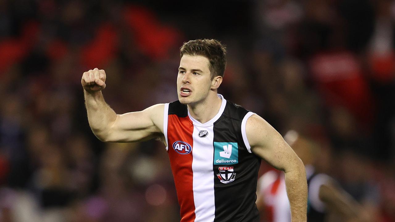 Jack Higgins kicked two goals against his former side. Picture: Michael Klein