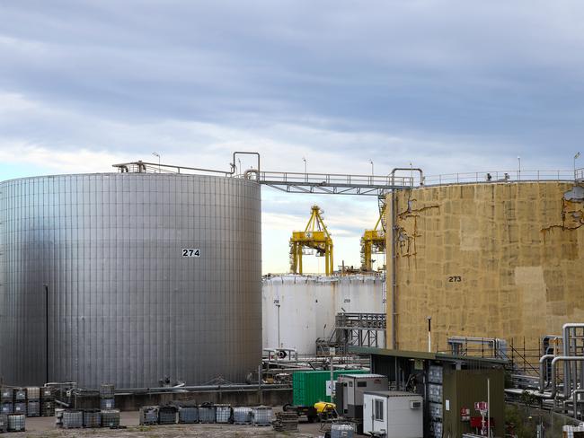 Gas storage facility at Port Botany. Picture: NCA Newswire