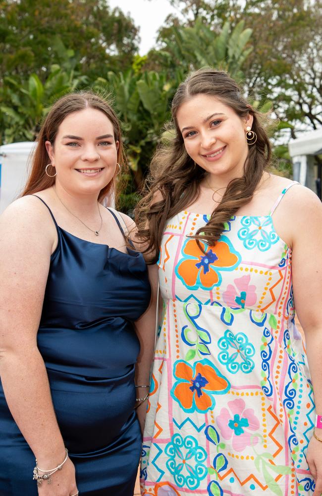 Rhiannon Newton (left) and Jacinta Guthrie. IEquine Toowoomba Weetwood Raceday - Clifford Park Saturday September 28, 2024 Picture: Bev Lacey