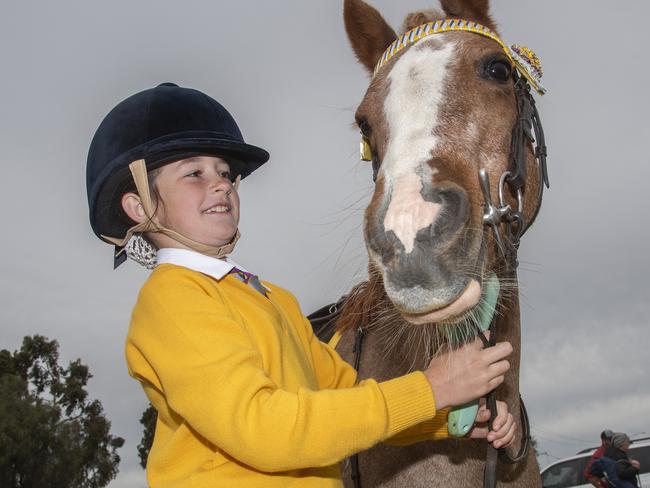 Emme Jolliffe &amp; Magic the horse at the 2024 Swan Hill Show Picture: Noel Fisher