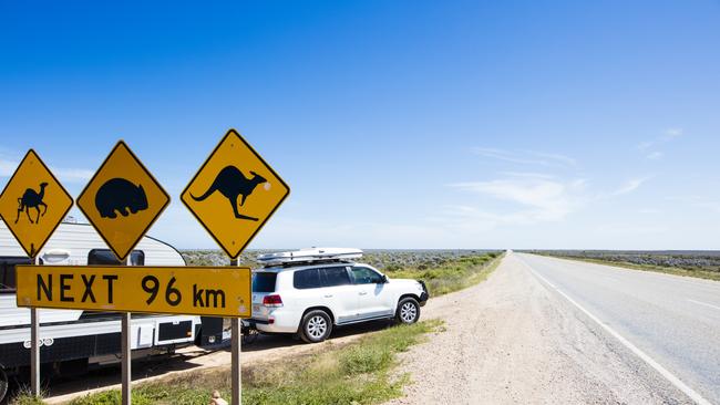 Popular tourist destination the Eyre Highway, Nullarbor. Picture: Sean Scott Photography