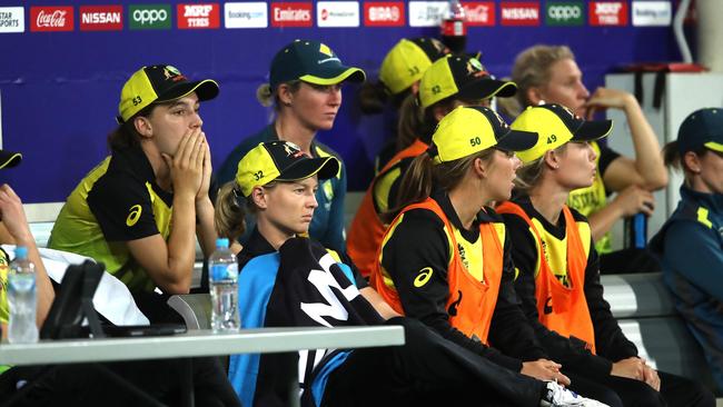 Worried looks abound on the Aussie bench on Friday night.