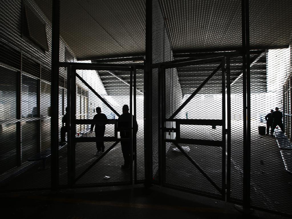 The split prison yard at Silverwater Correction Centre. Picture: Tim Hunter