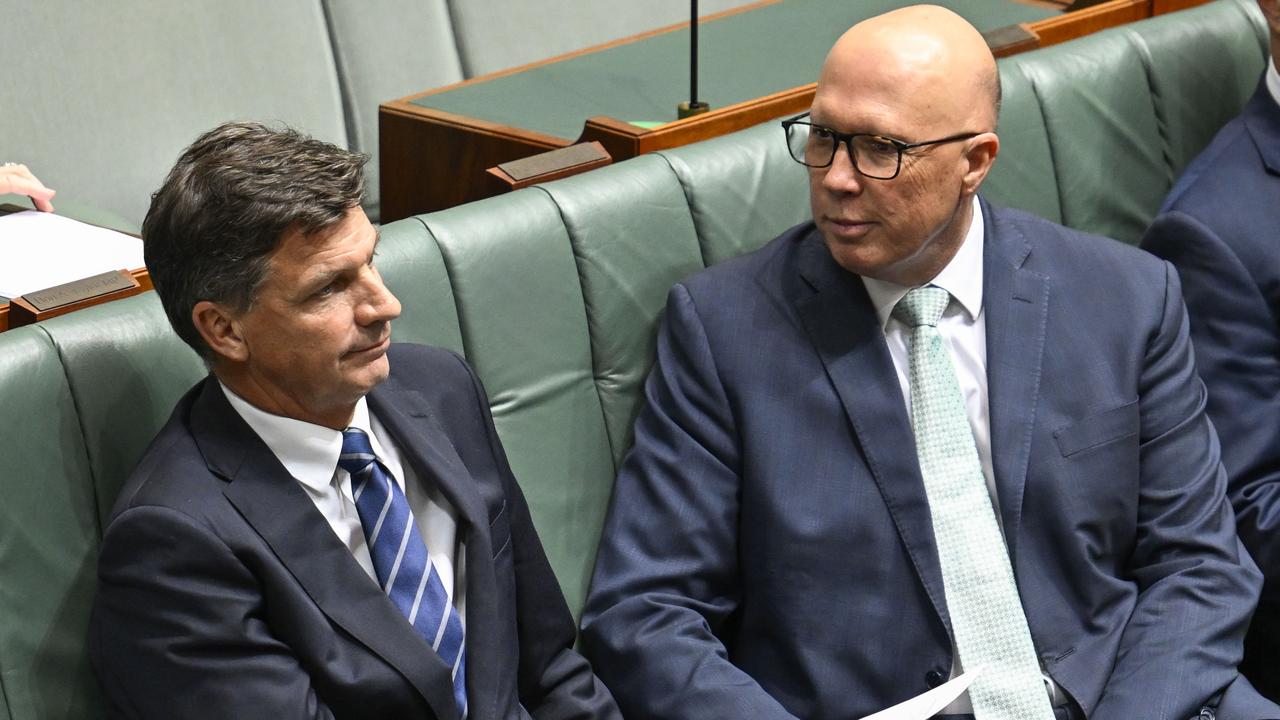Shadow treasurer Angus Taylor has emerged as a possible contender to replacce Mr Dutton as Liberal leader. Picture: NewsWire / Martin Ollman