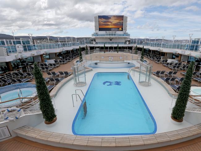 A sneak peak inside the cruise ship Majestic Princess, which docked in Hobart on Sunday. Picture: PATRICK GEE