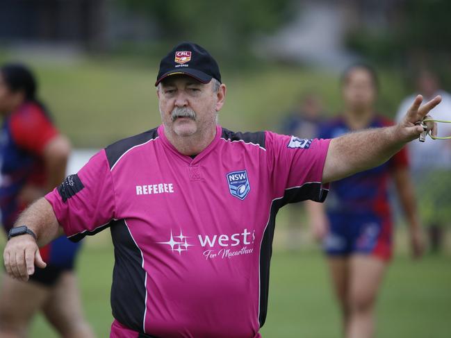 Directing traffic in the Collies v Rams clash.