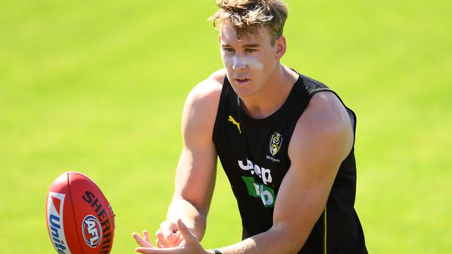 Tom Lynch in his first training session as a Tiger.