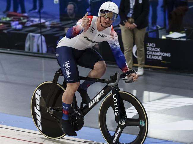 Matthew Richardson celebrates in a Great Britain uniform. Picture: Eurasia Sport Images/Getty Images