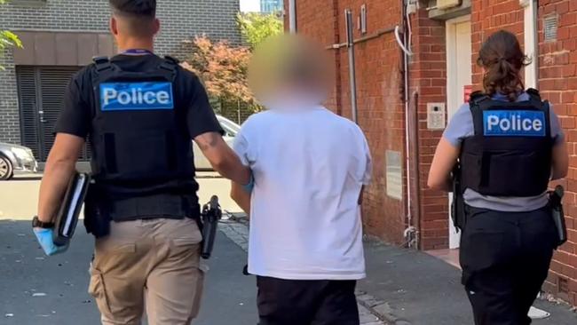 A man accused of dealing drugs near Chapel St in broad daylight was arrested on Wednesday. Picture: Victoria Police,