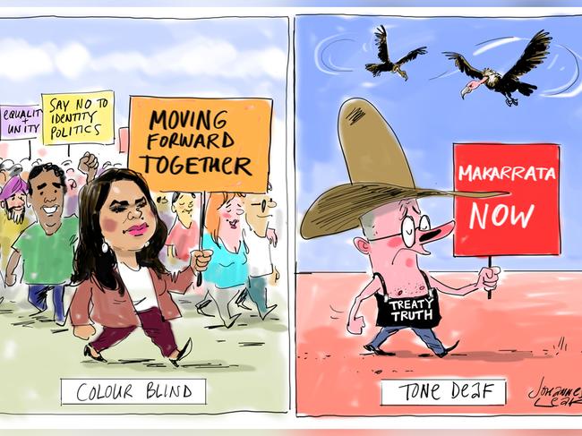 Johannes Leak commentary page cartoon for 19-10-2023Version: Commentary Cartoon  (1024x768 - Aspect ratio preserved, Canvas added)COPYRIGHT: The Australian's artists each have different copyright agreements in place regarding re-use of their work in other publications.Please seek advice from the artists themselves or the Managing Editor of The Australian regarding re-use.