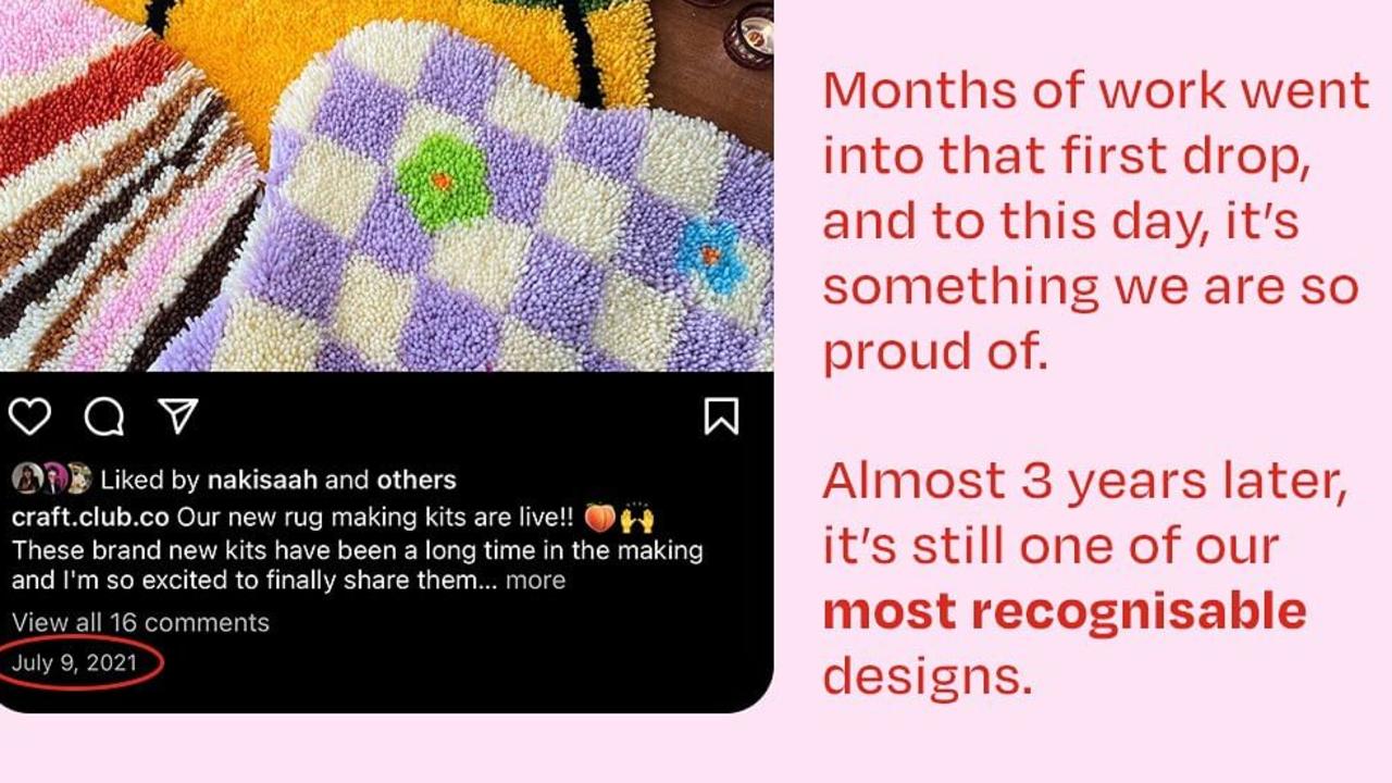 Craft Club's social media posts. Picture: Instagram