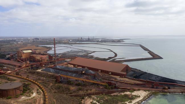 An aerial photo of the Whyalla Steelworks. Picture: Simon Cross