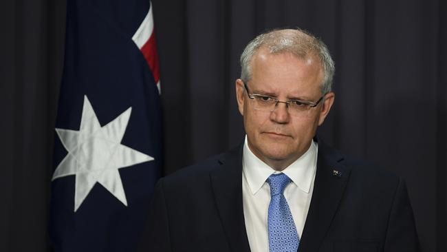 Australian Prime Minister Scott Morrison speaks to the media during a press conference at Parliament House in Canberra, Thursday, December 06, 2018. (AAP Image/Lukas Coch) NO ARCHIVING