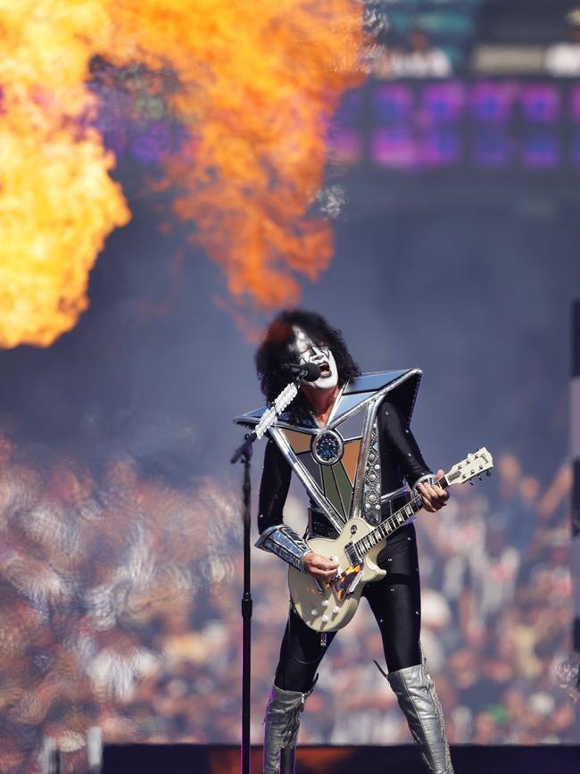 KISS perform at the 2023 AFL Grand Final at the MCG. Picture Lachie Millard